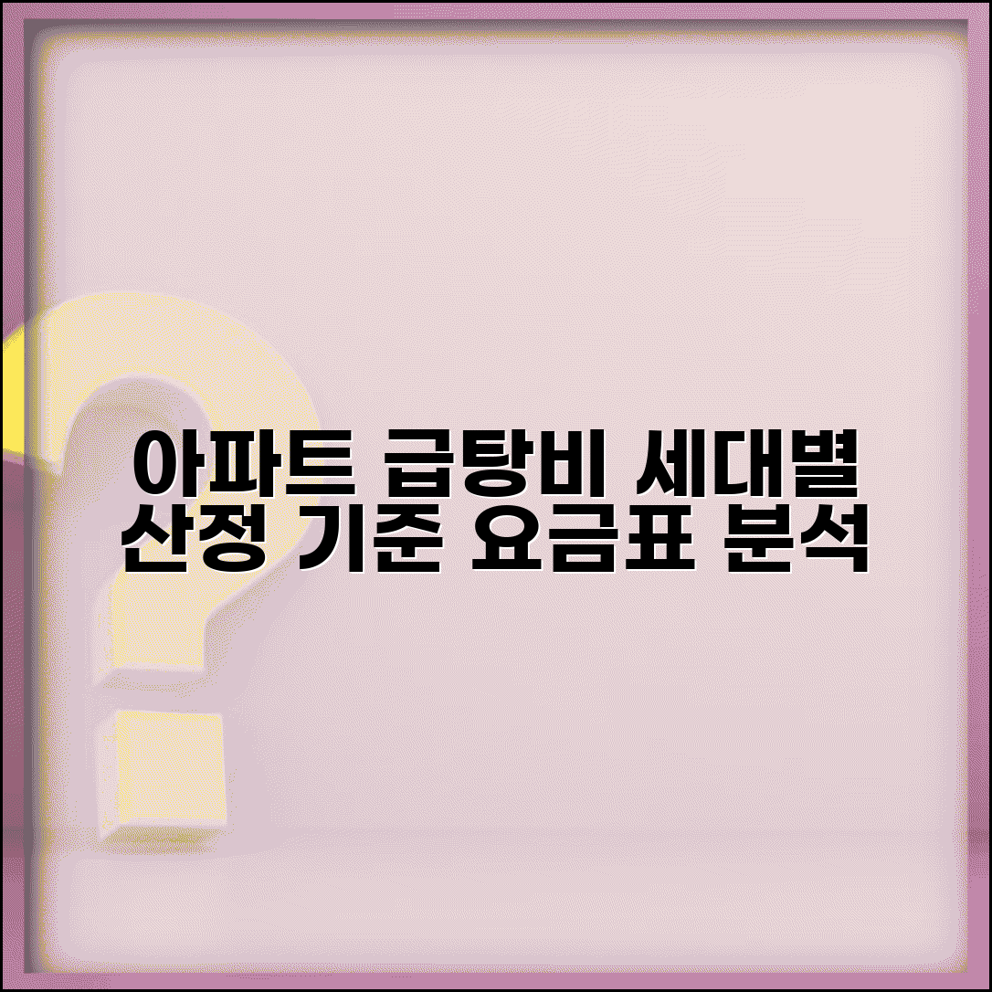 아파트 급탕비 계산법 및 평균 | 세대별 급탕비 산정 기준 | 급탕비 단가 및 요금표 완벽 분석