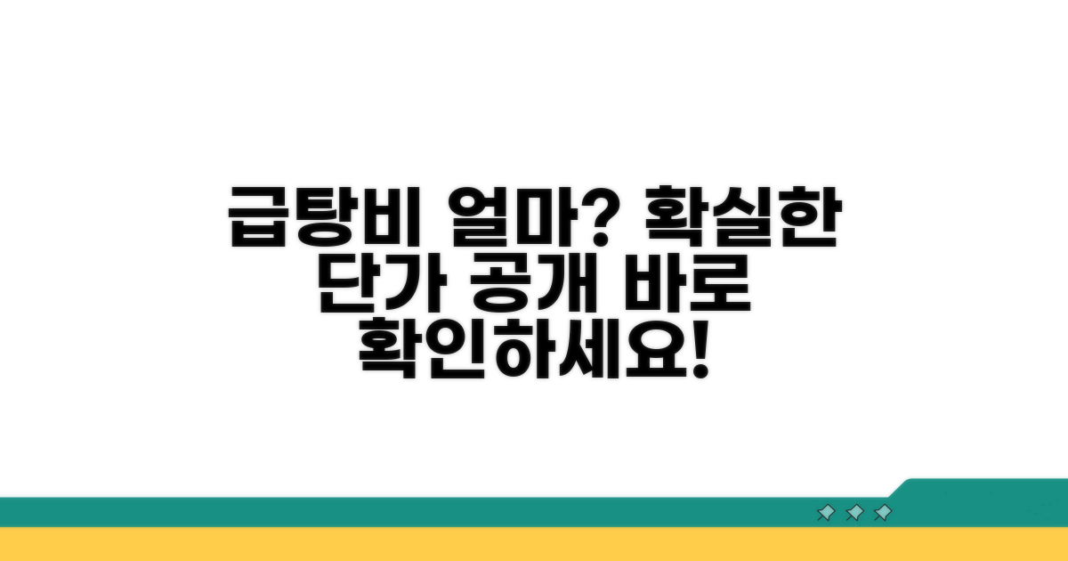 급탕비 단가, 얼마나 나올까?