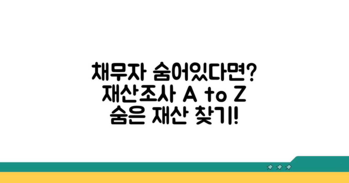 채무자 행방불명 시 재산조사