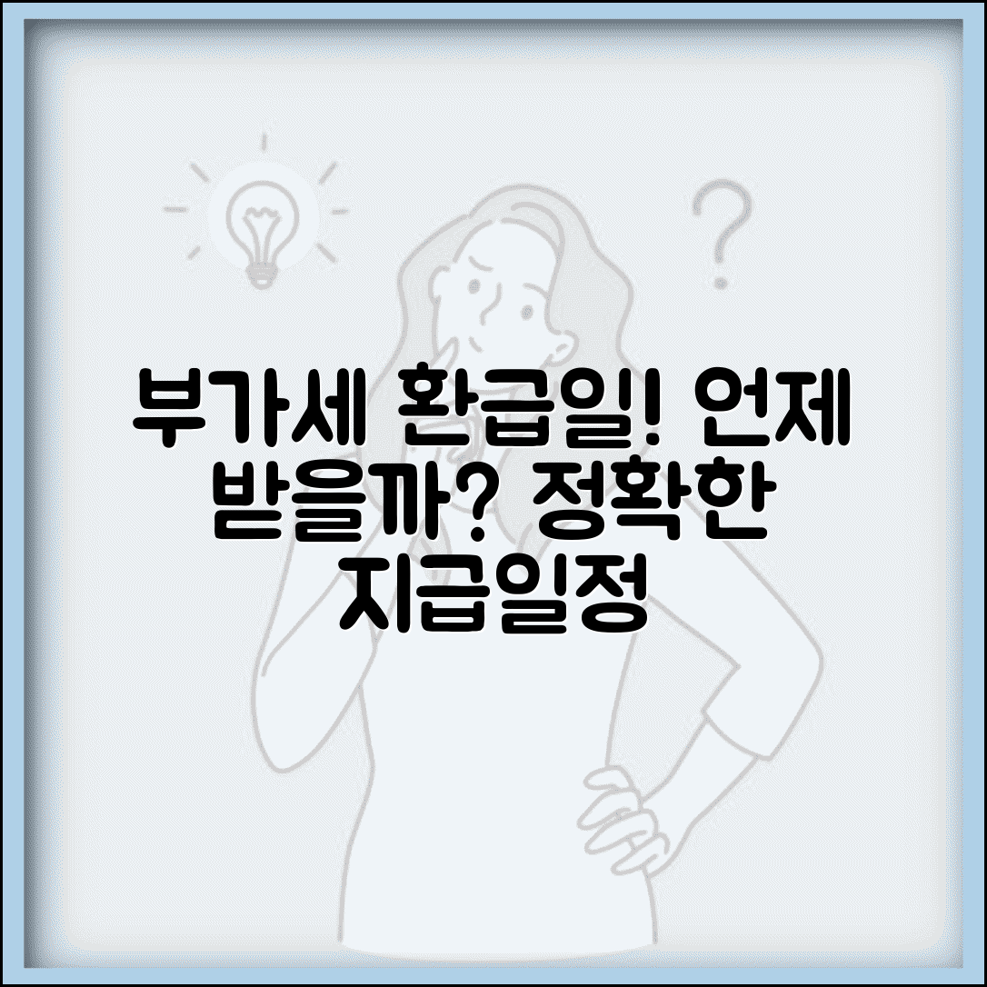 부가세 환급금 지급일 | 부가세 환급 처리기간과 지급일정