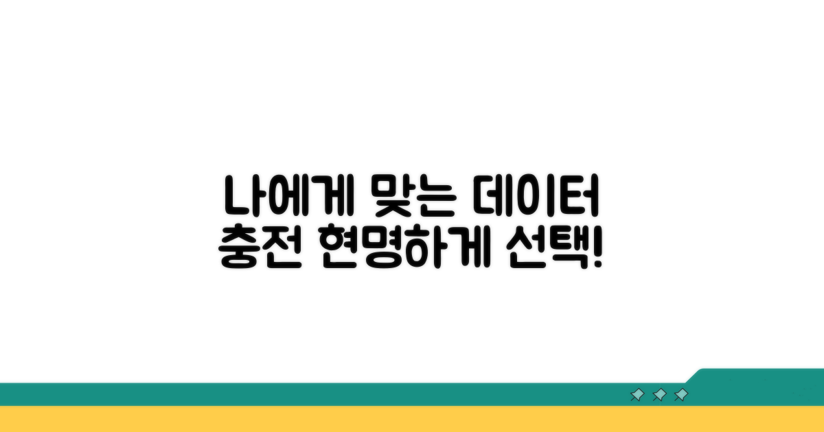 나에게 맞는 데이터 충전 선택