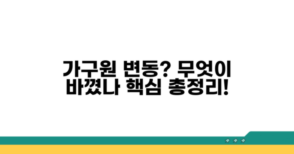 가구원 변동, 무엇이 바뀌었나요?