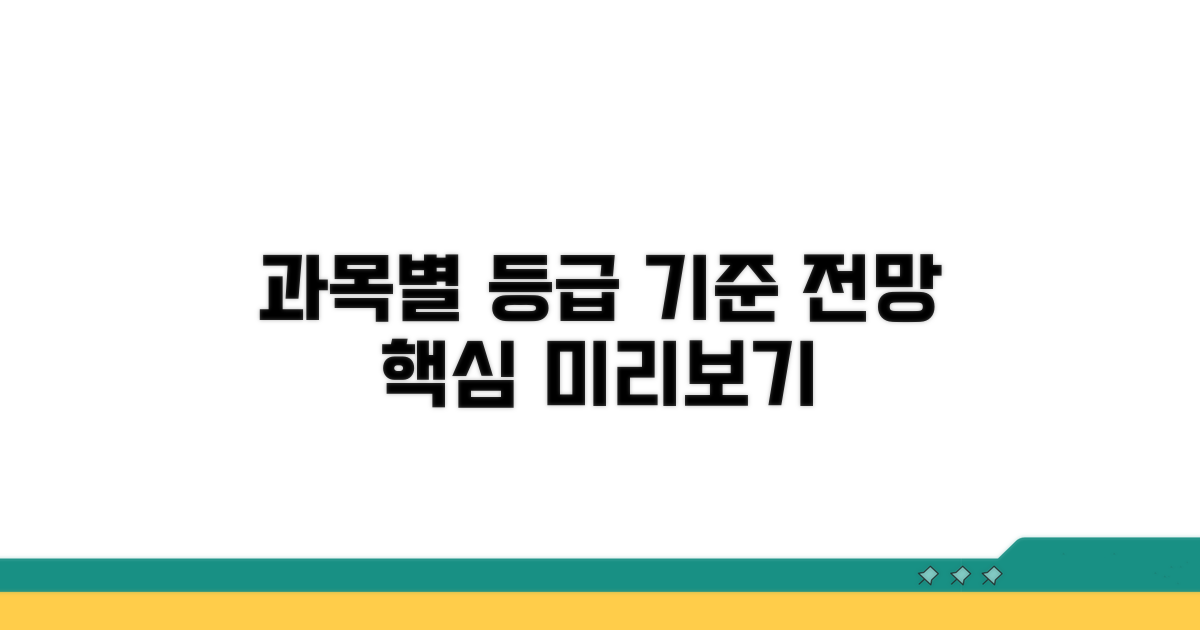 과목별 등급 기준 전망
