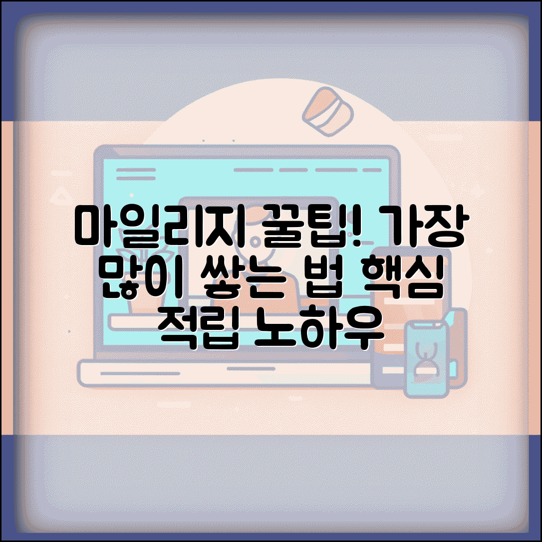 마일리지 쌓는 가장 좋은 방법이 뭔가요 | 마일리지적립 | 효율적방법 | 팁