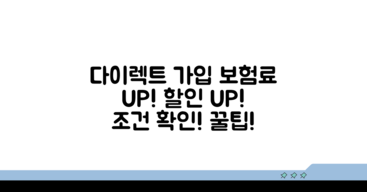 다이렉트 가입 시 보험료 할인 조건