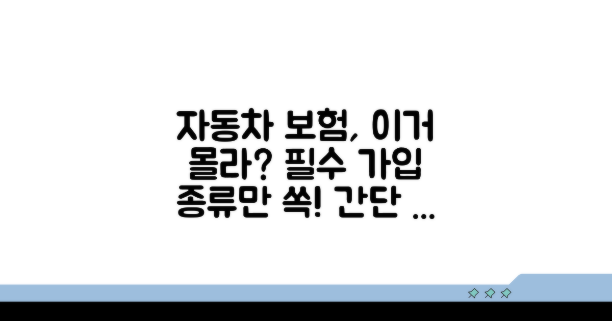 자동차보험 종류별 가입 의무 확인