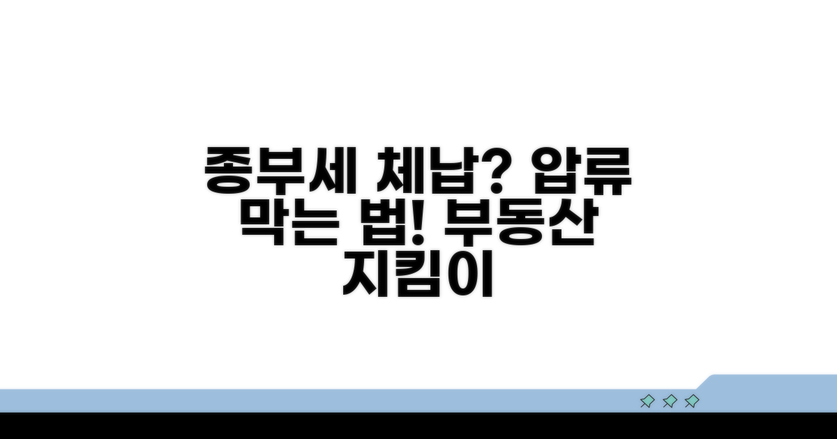 종합부동산세 체납, 부동산 압류 막는 법