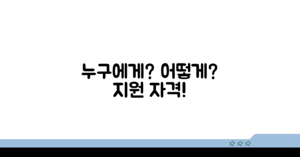 지원 대상과 신청 자격 요건
