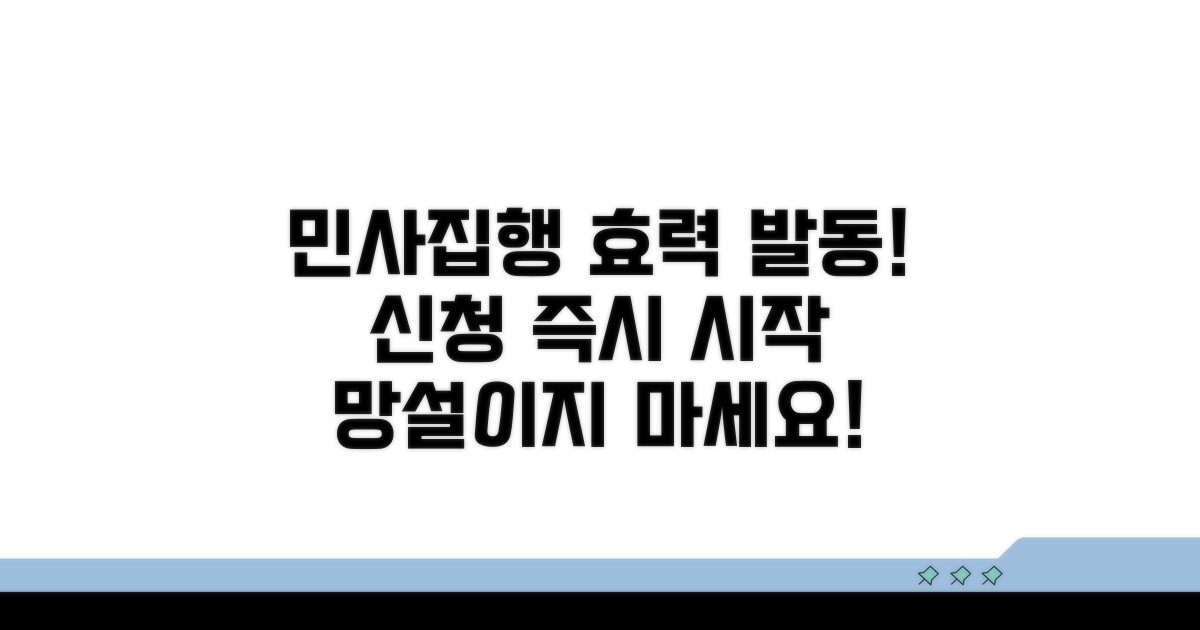 신청 후 민사집행 효력 발동