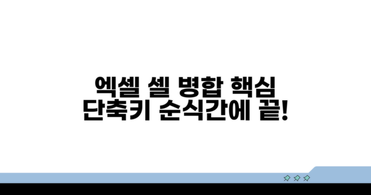 엑셀 셀병합 단축키 핵심 정리
