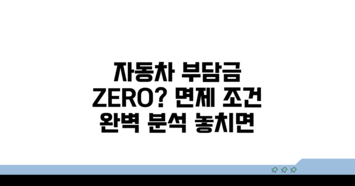 자동차 부담금 면제 조건 분석