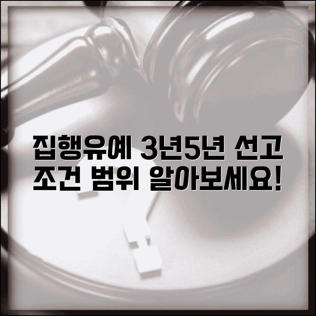 집행유예 기준 3년 5년 | 집행유예 선고 조건과 유예기간별 적용 범위