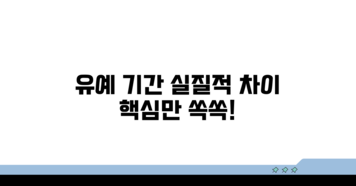 유예 기간별 실질적 차이점 이해