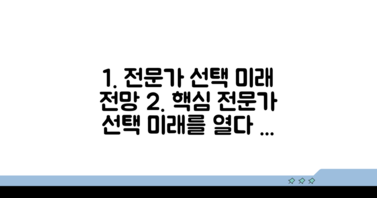 전문가 선택과 미래 전망