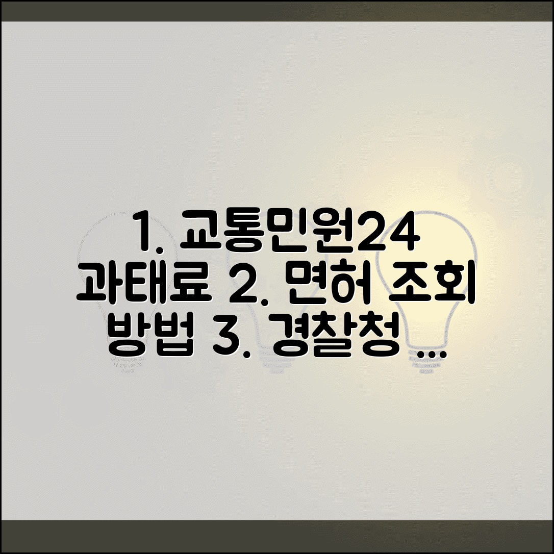 교통민원24 과태료 면허 조회 방법 경찰청 완벽 활용