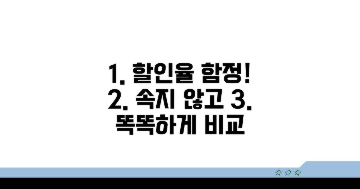 할인율 비교 시 주의사항
