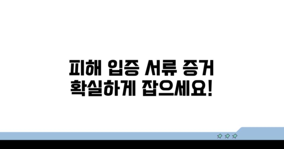 피해 입증 서류 및 증거 확보