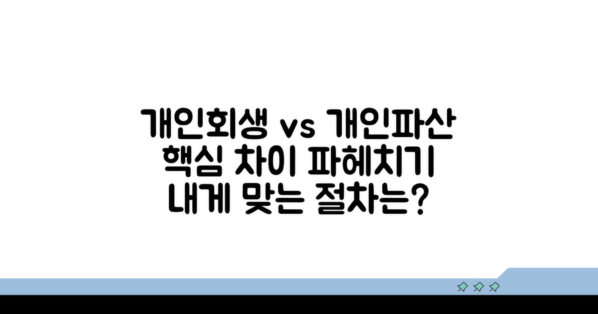 개인회생 vs 개인파산 핵심 차이