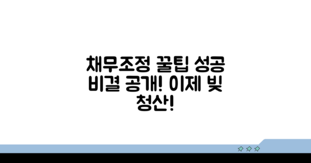 성공적인 채무조정을 위한 꿀팁