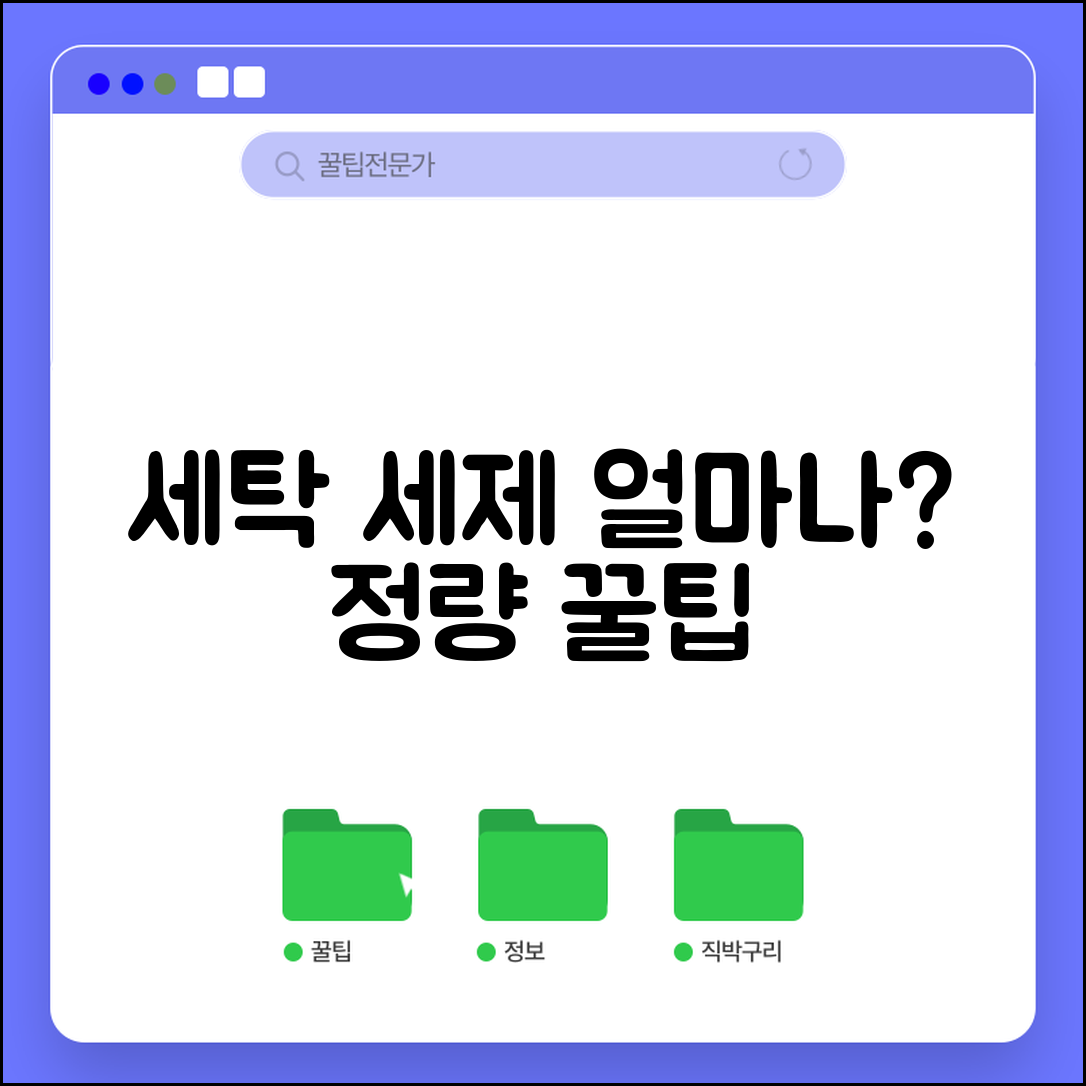 세탁기 세제 양 적정량 계산 방법 | 얼마나 넣어야 할까? 기준과 꿀팁 총정리