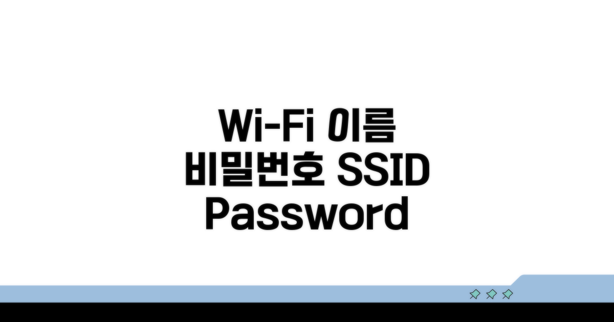 Wi-Fi 이름 (SSID) 변경과 암호 설정