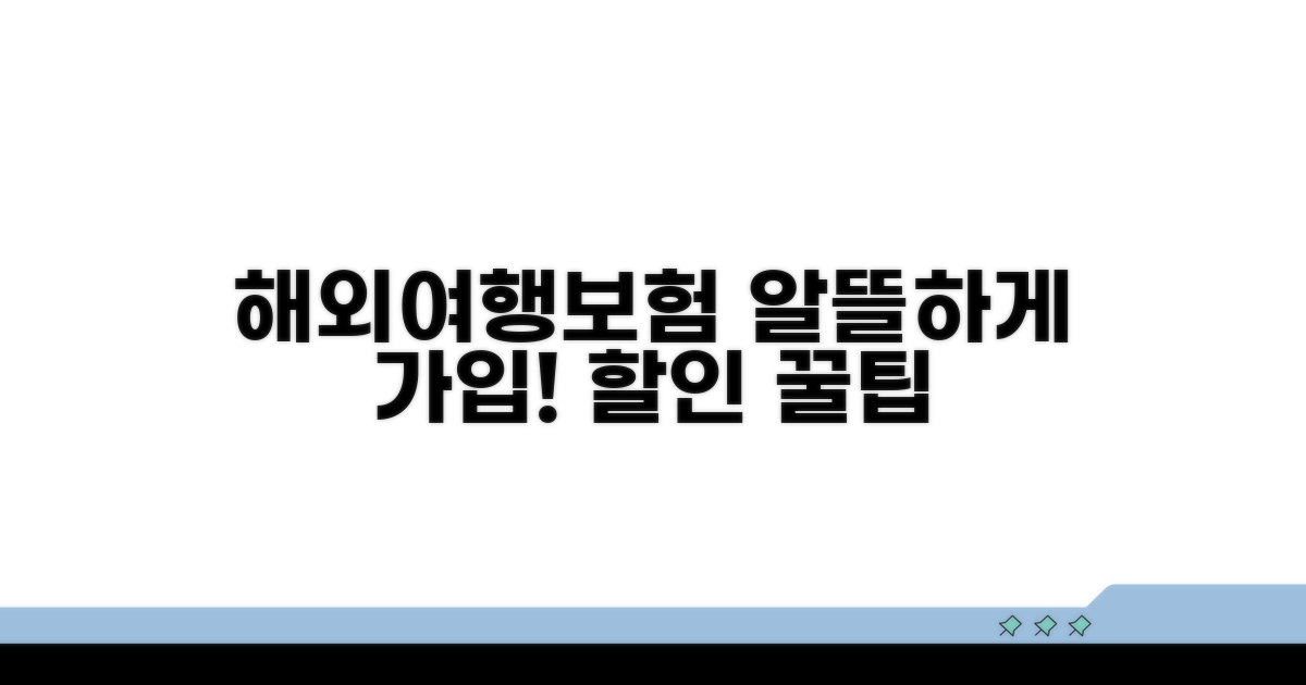 해외여행보험 가입비 할인 팁