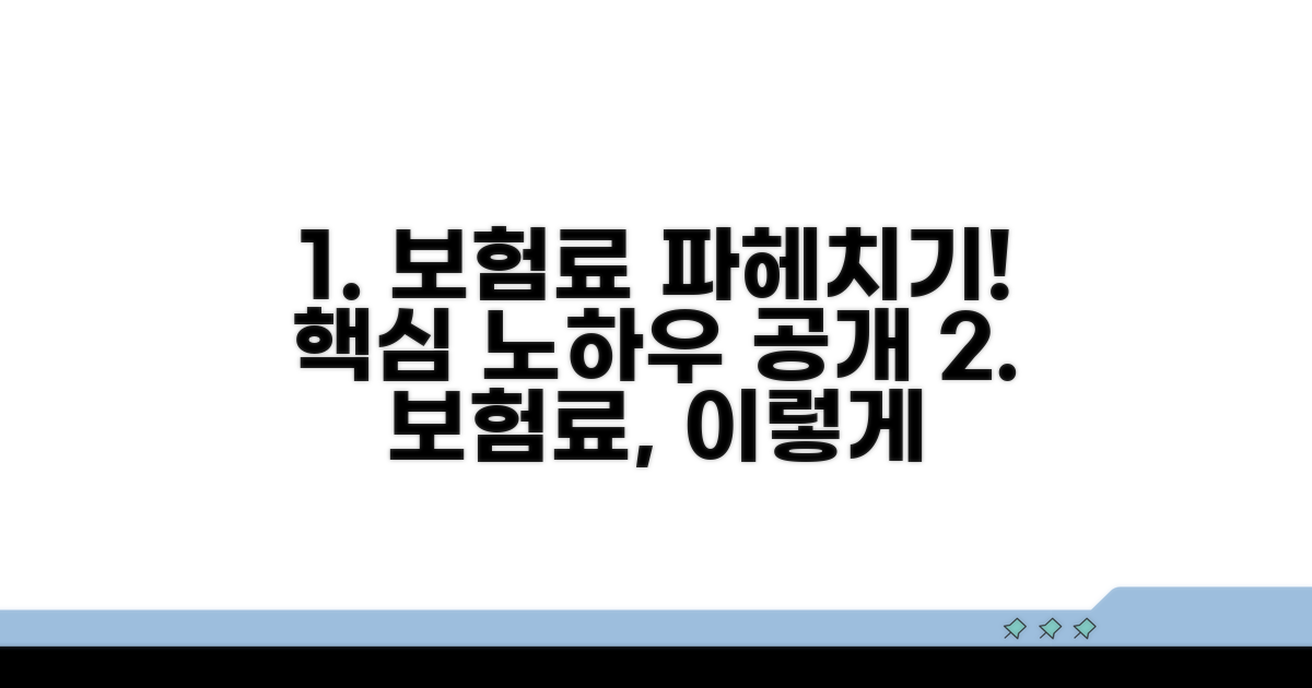 보험료 절약 실전 노하우