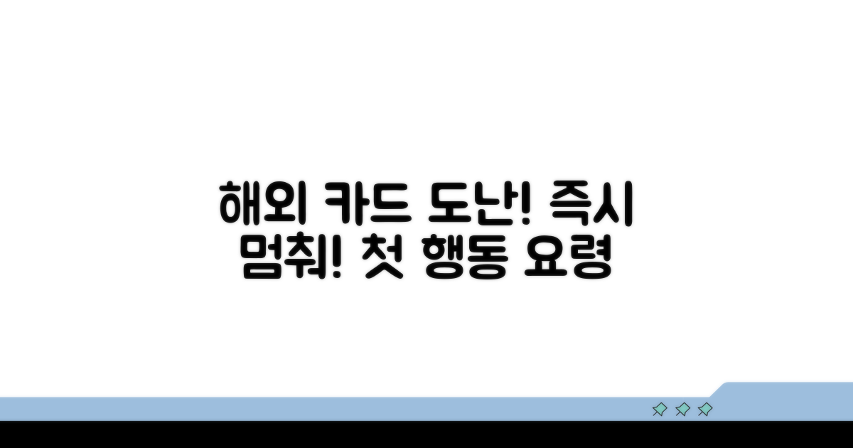 해외 카드 도난 시 첫 행동 요령