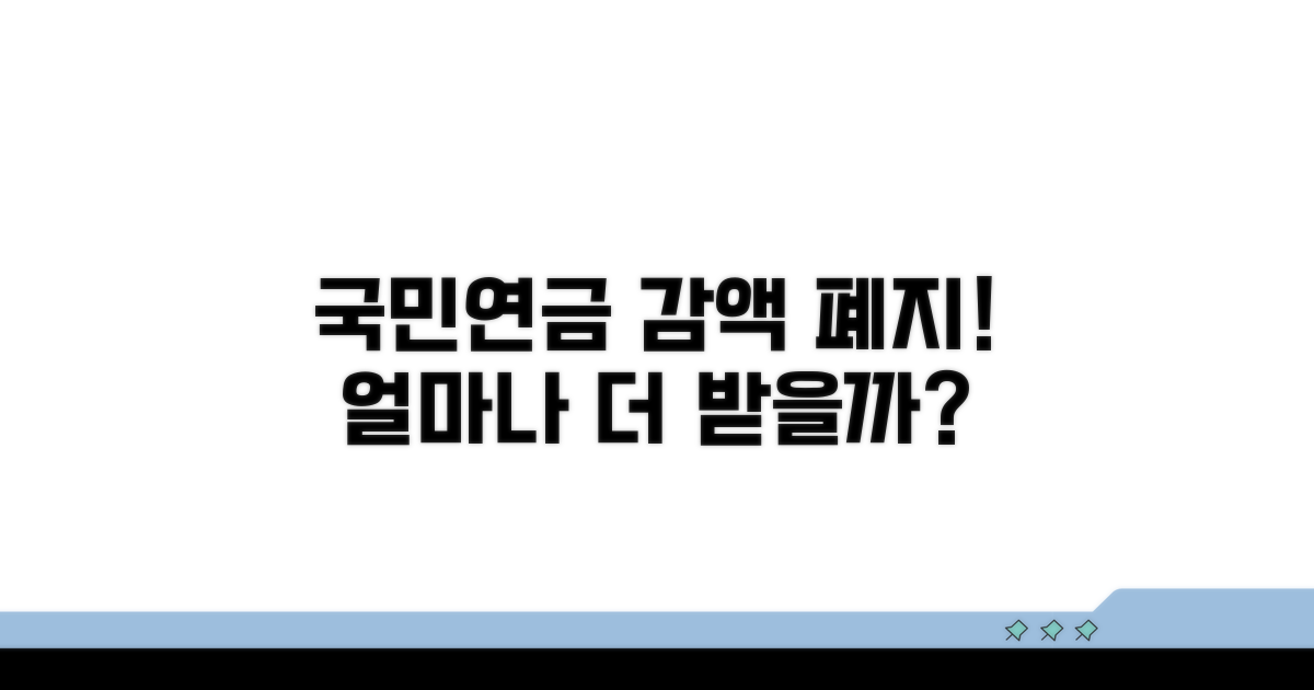 국민연금 감액제도 폐지, 얼마나 더 받을까?