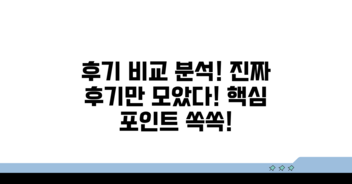 생생한 고객 후기 비교 분석