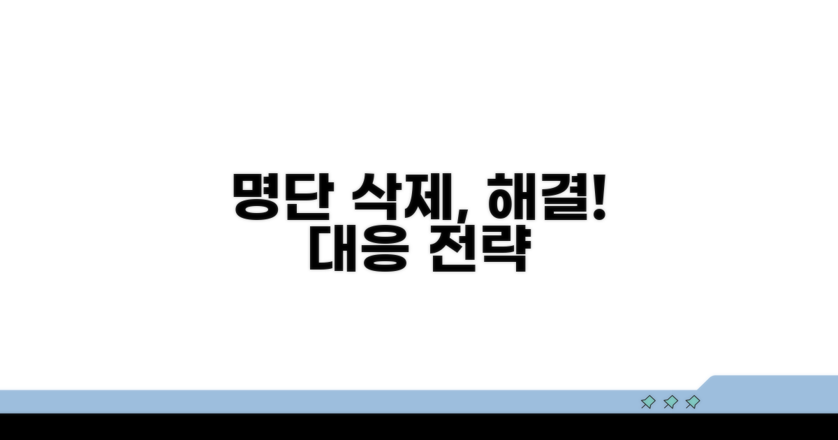 명단 삭제 방법과 대응 전략