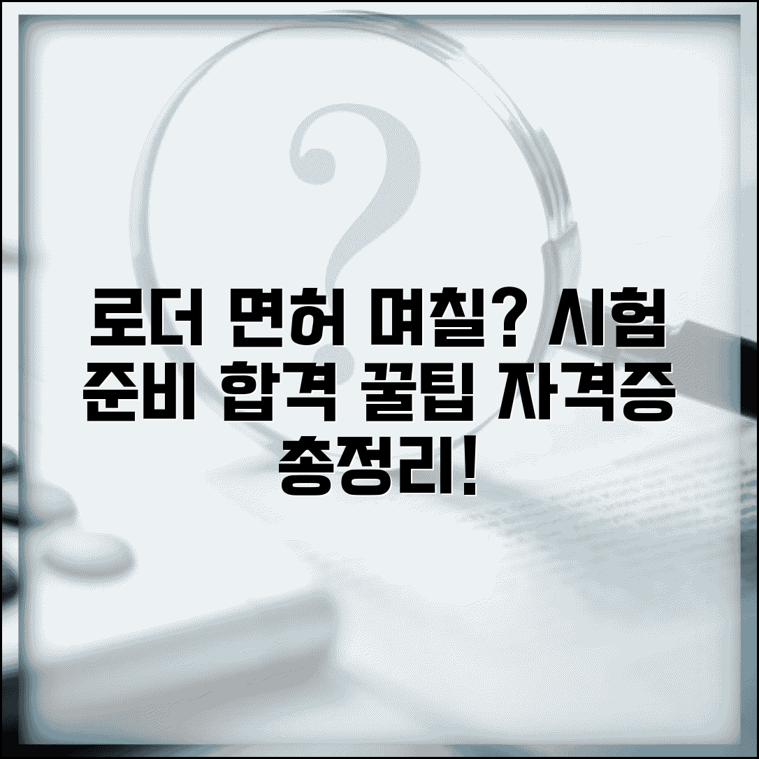 로더 운전면허 취득 기간 며칠 | 자격증 시험 준비 시간, 합격 후기 및 응시 자격 총정리