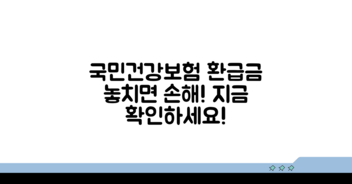 국민건강보험 환급금, 이거 몰랐다면 손해!