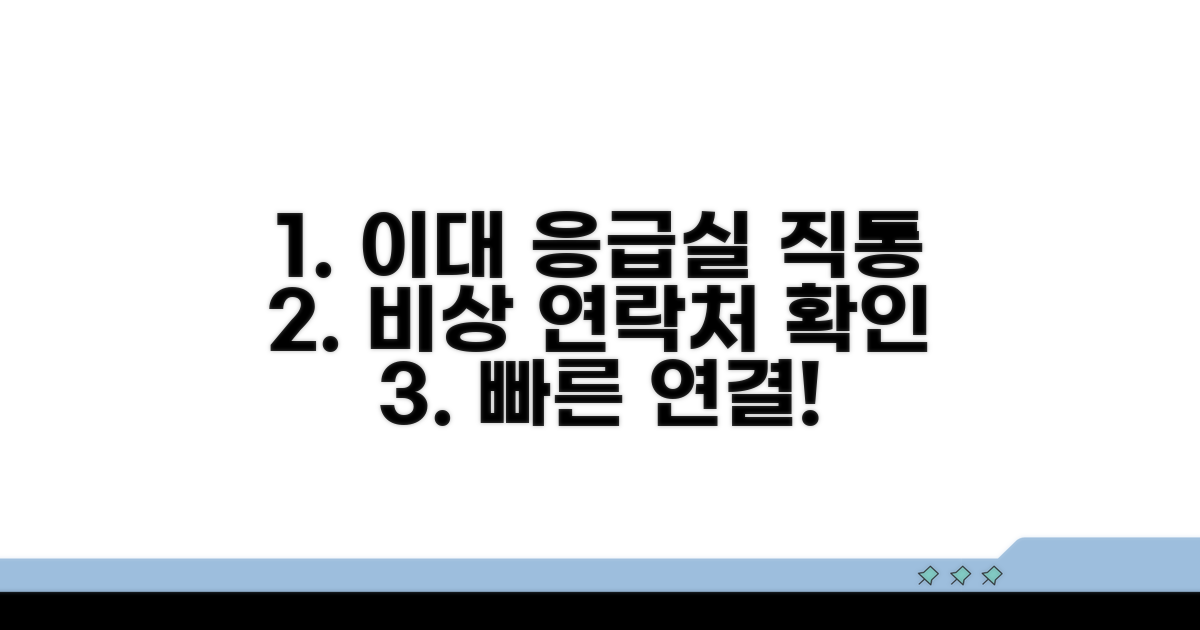 이화여대 응급실 직통 번호 확인