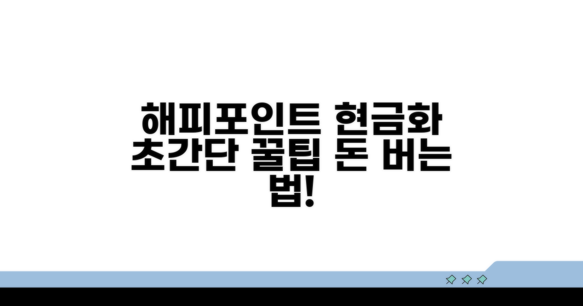 간편하게 해피포인트 현금 만드는 법