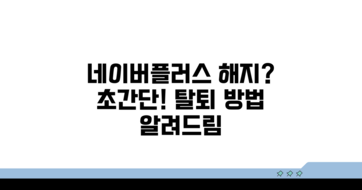 네이버플러스 멤버십 해지 방법