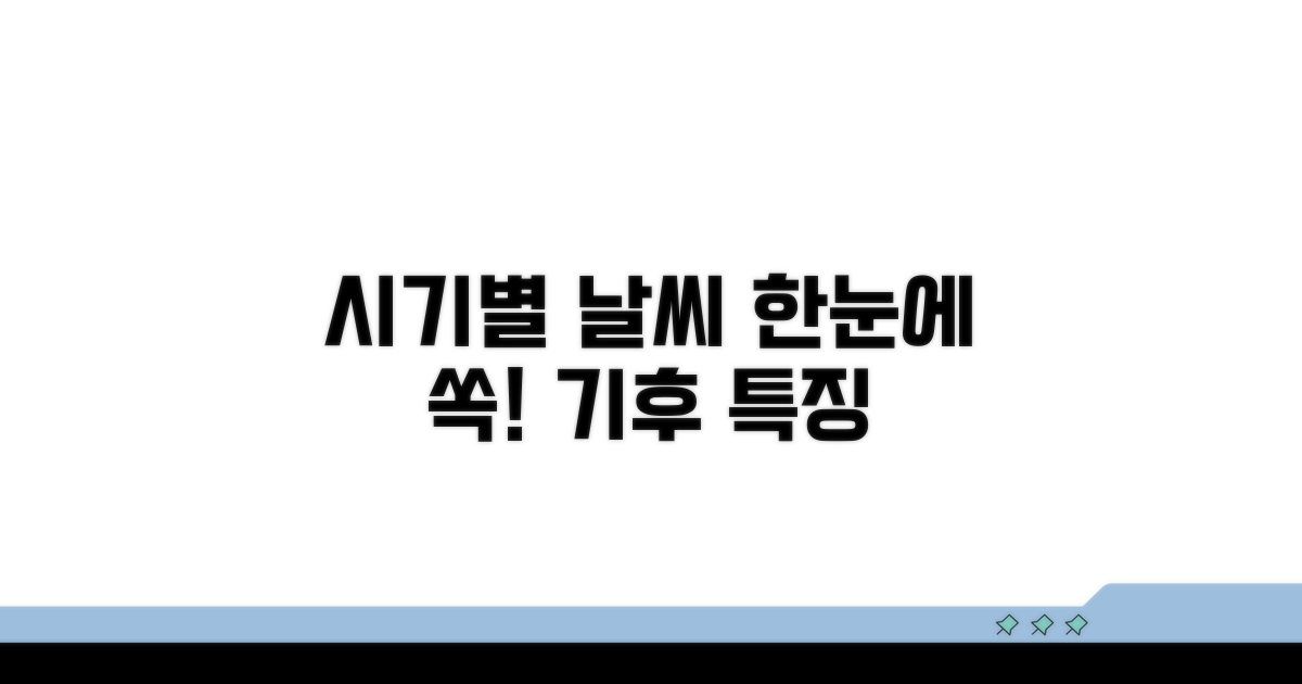 시기별 기후 특징 한눈에 보기