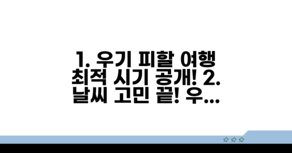 우기 피하는 최적 여행 시기