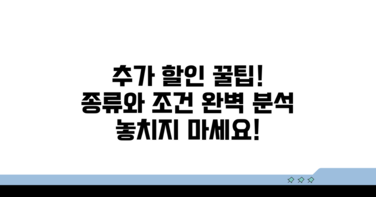 추가 할인 조건과 종류 알아보기