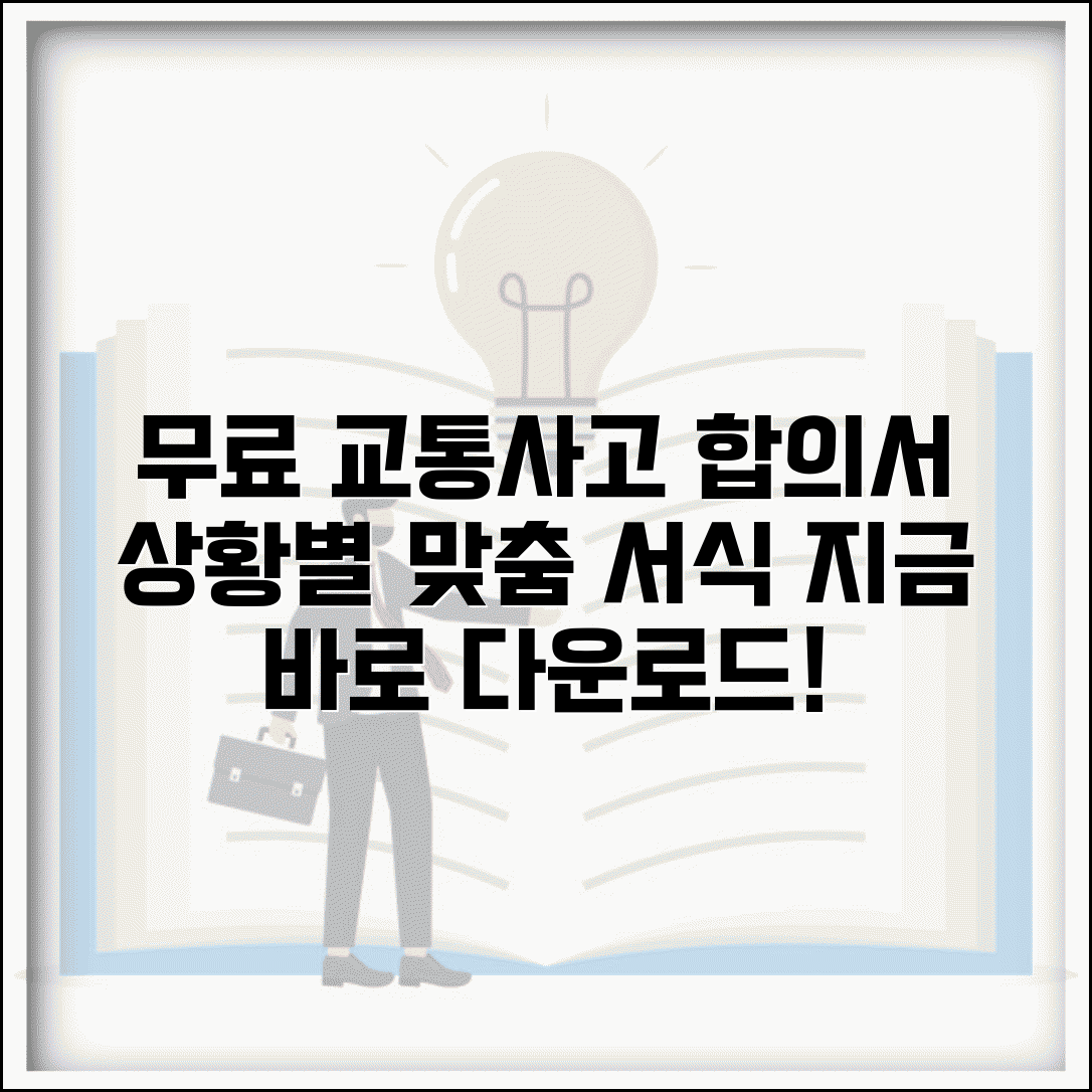 교통사고합의서양식무료 다운로드 | 상황별 맞춤 서식 선택법