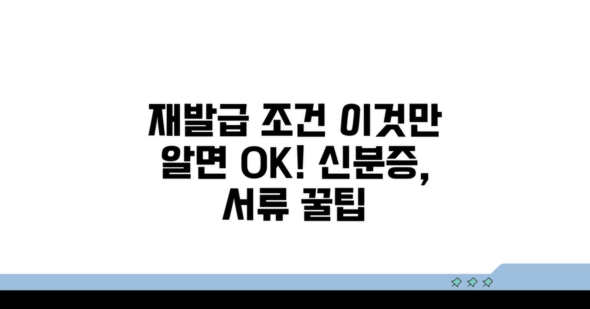 재발급 조건, 이것만 알면 OK
