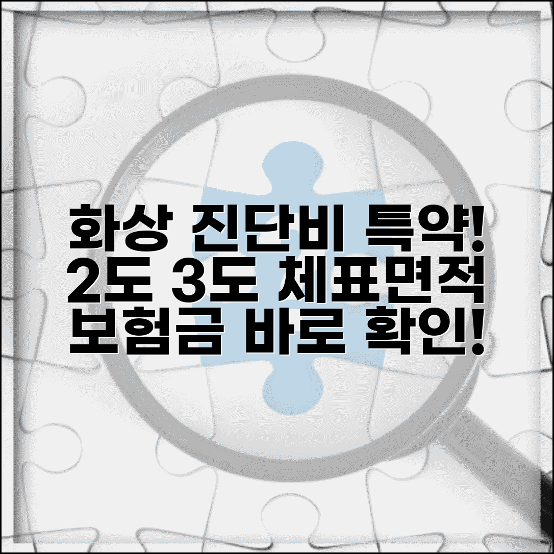화상 진단비 특약 화상 면적별 보험금 | 2도 3도 화상 체표면적 진단비