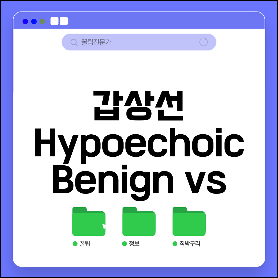 갑상선 초음파 hypoechoic nodule 의미 | 저에코 결절 양성 악성 구별법