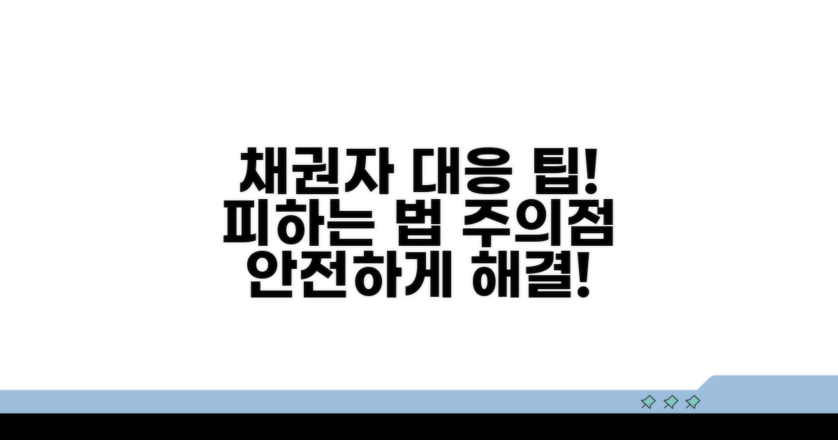 채권자 대응 전략과 주의점