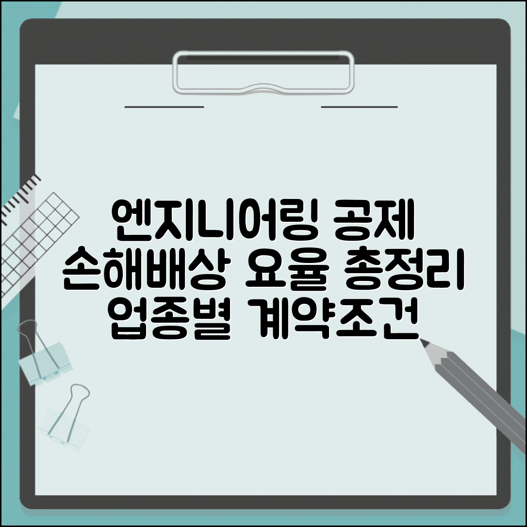 엔지니어링 공제조합 손해배상공제요율 총정리 | 업종별 요율표 | 공제계약 조건