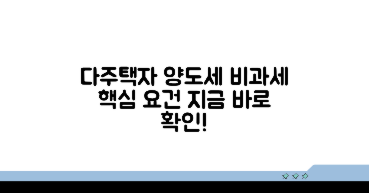 다주택자 양도세 비과세 요건 핵심 총정리