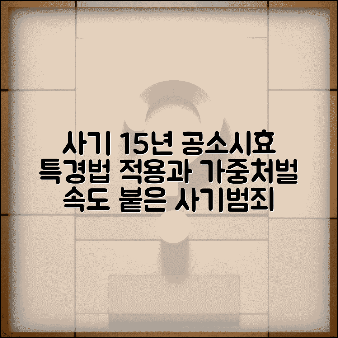 사기죄 공소시효 15년 적용 기준 | 특경법 적용사례 | 사기범죄 가중처벌 요건