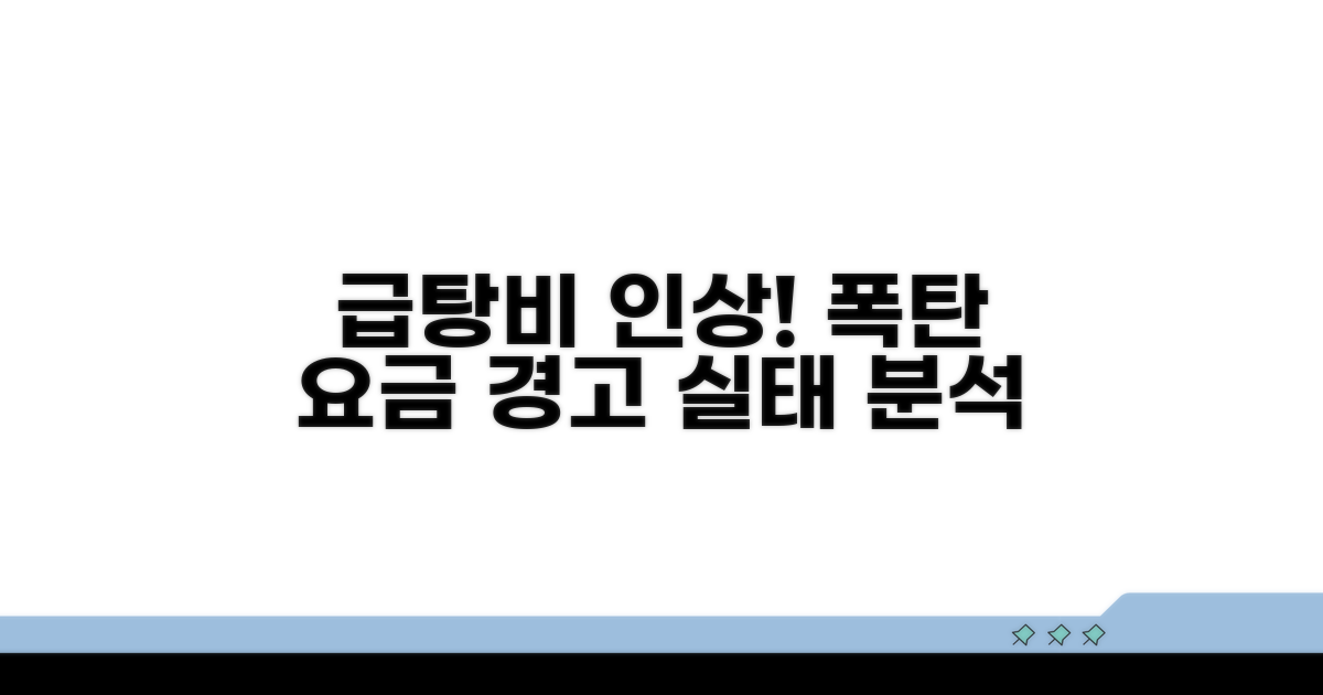 급탕비 인상 현황 분석