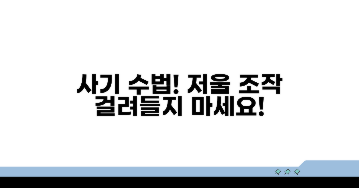 저울 조작하는 사기 수법 파헤치기