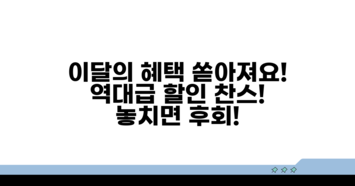 이달의 프로모션 혜택과 할인 정보